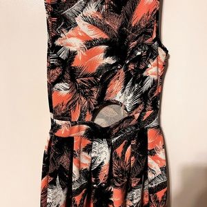 Black, white, and pink summer dress. Open stomach. Medium